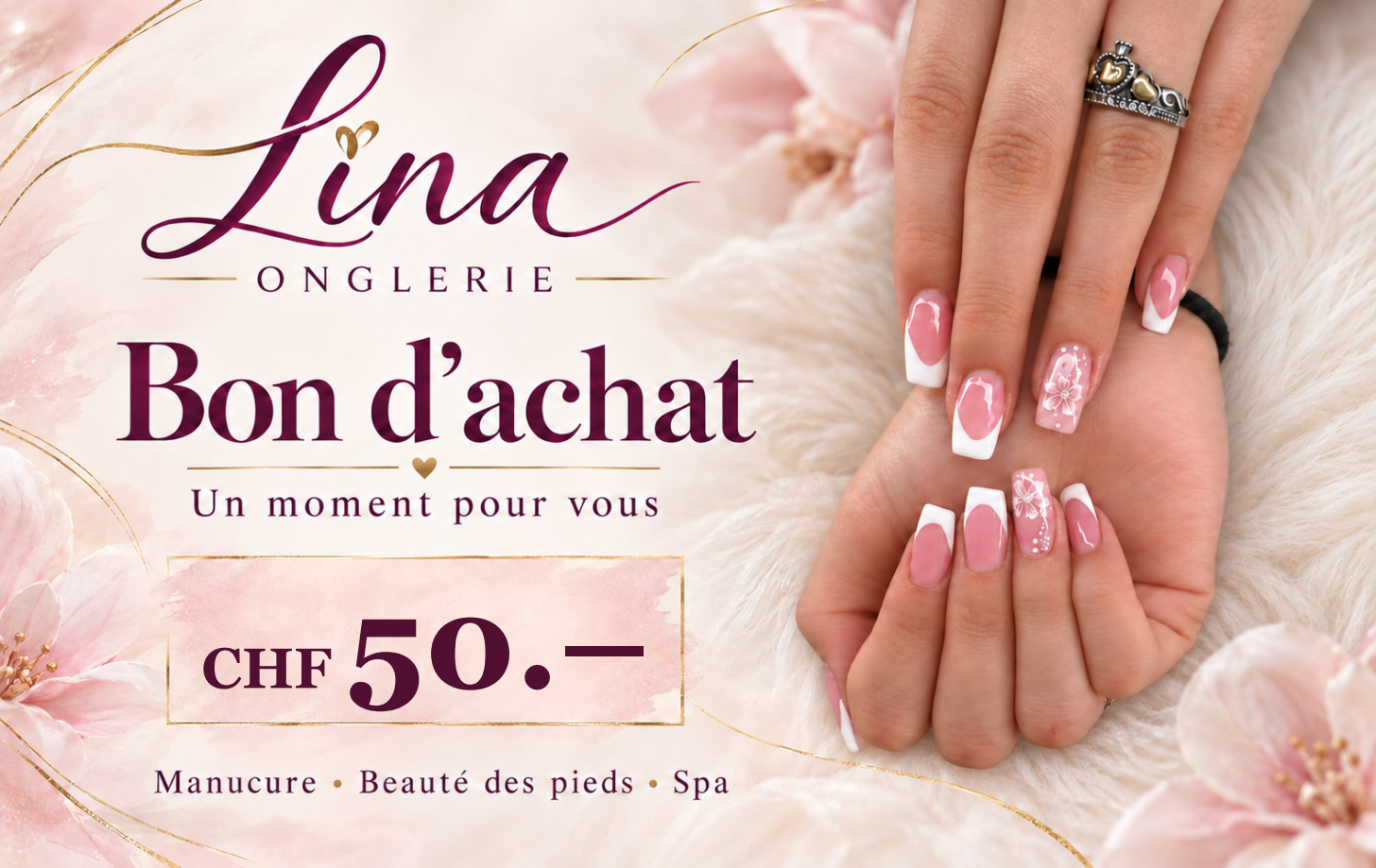 Bon d’achat Lina Onglerie de 50 CHF